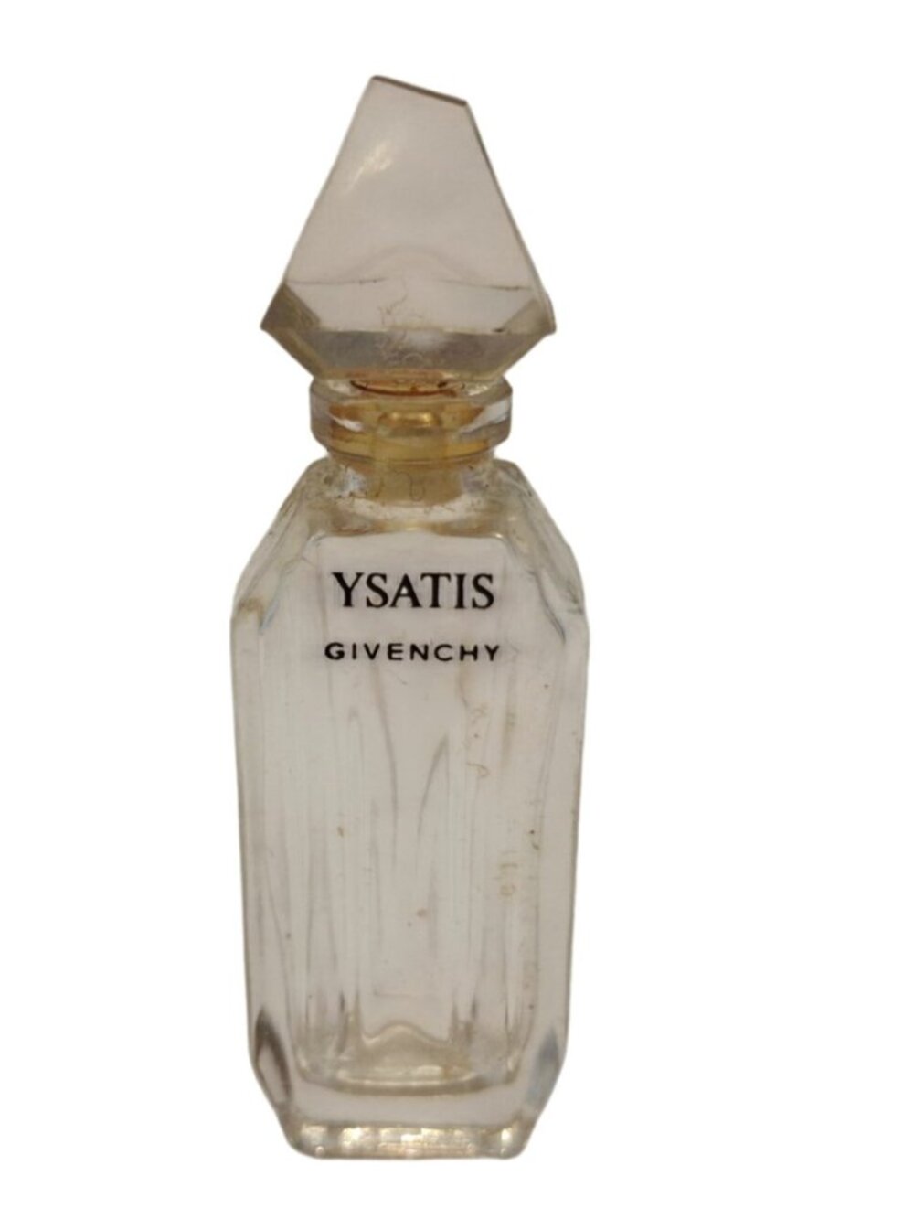 Vintage Givenchy Ysatis Miniature Perfume Bottle Clear Glass 2.5" Collectible Fa